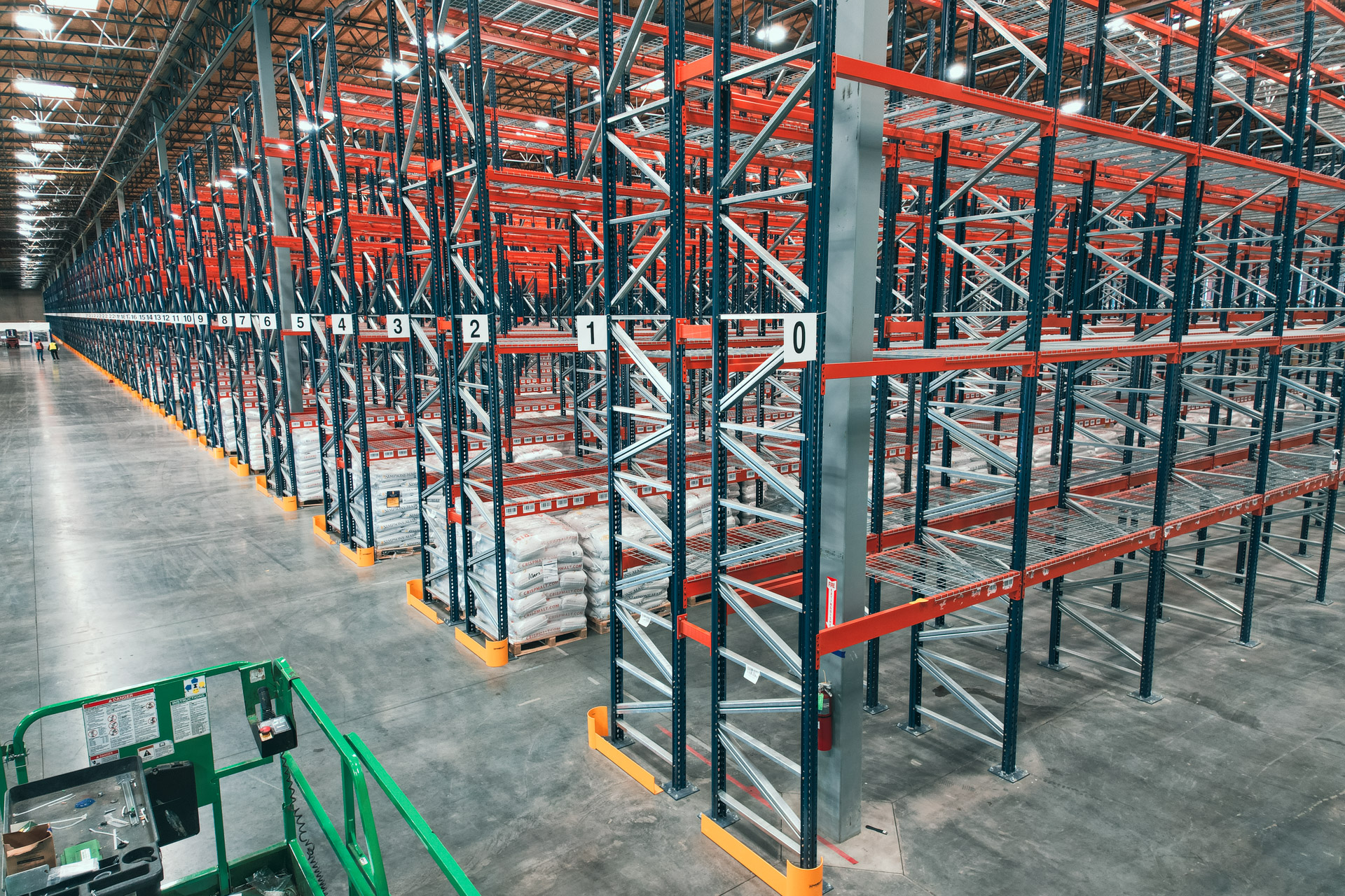 Warehouse pallet rack installation in Birmingham Alabama